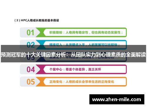 预测冠军的十大关键因素分析:从团队实力到心理素质的全面解读 预测冠军的十大关键因素分析:从团队实力到心理素质的全面解读